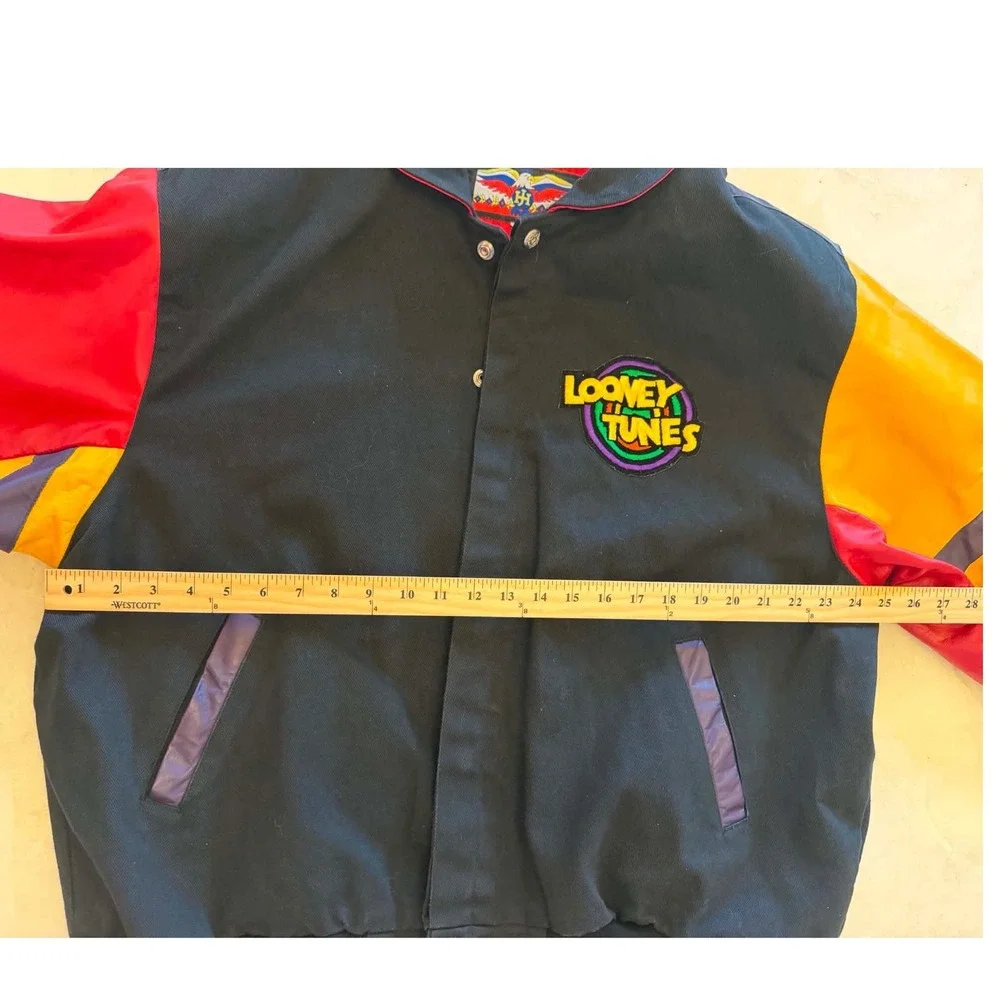 Vintage Looney Tunes Jeff Hamilton Varsity Jacket 90s Mens Large (Made in USA)